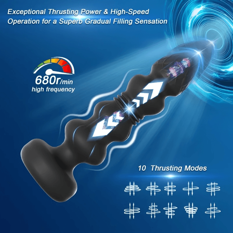 Anal Toys Sex Toy Vibrating Butt Plug G Spot Vibrator Dildo, Anal Beads With Vibrating & Thrusting Prostate Massager For Men Women, Anal Sex Toys For Male And Female Valentine's Day Christmas Gifts