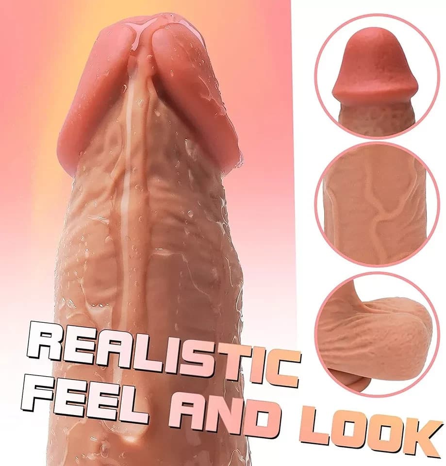 Remote Realistic Dildo Thrusting  Heating Roating  Toys For Women Men